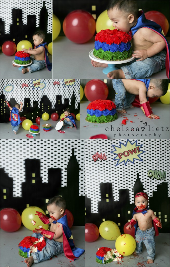 birthday cake smash photos in San Antonio