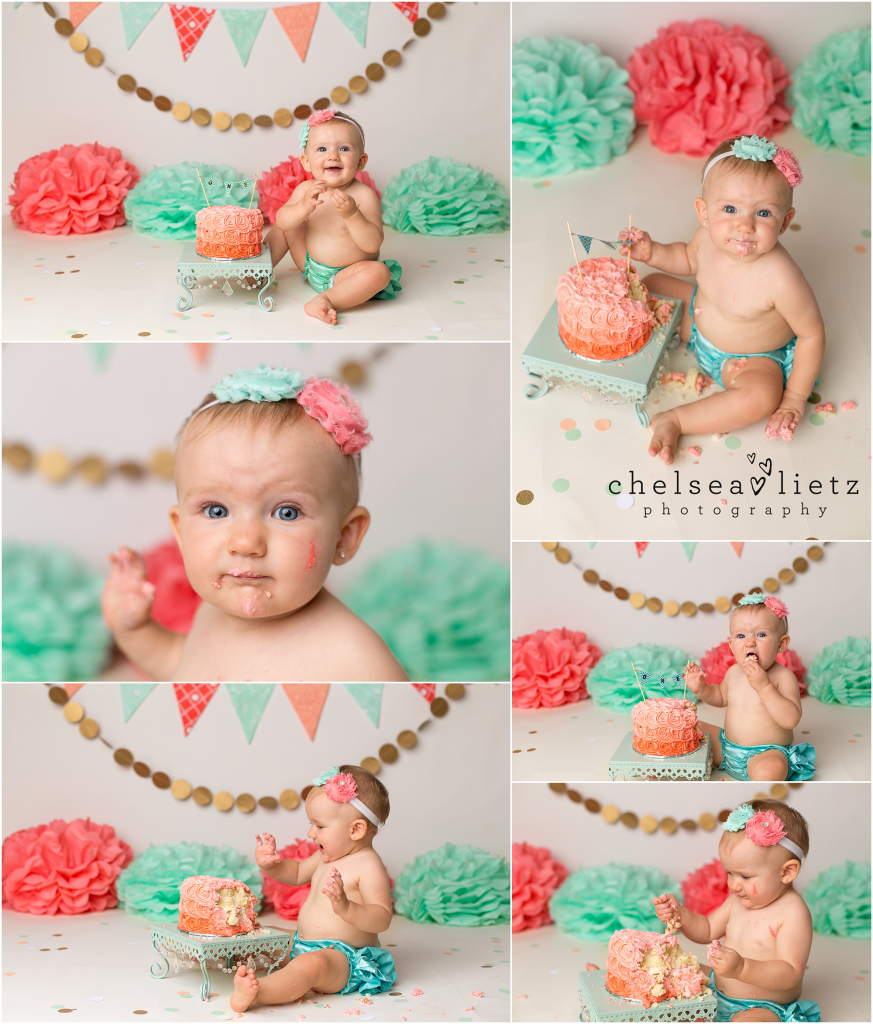 Stone Oak cake smash birthday photos | Chelsea Lietz Photography