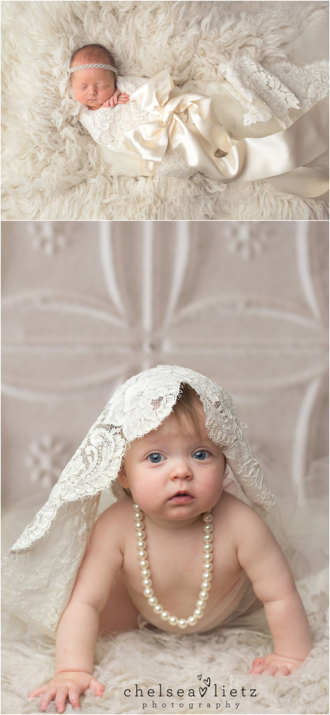 Chelsea Lietz Photography | baby girl in mom's wedding veil New braunfels
