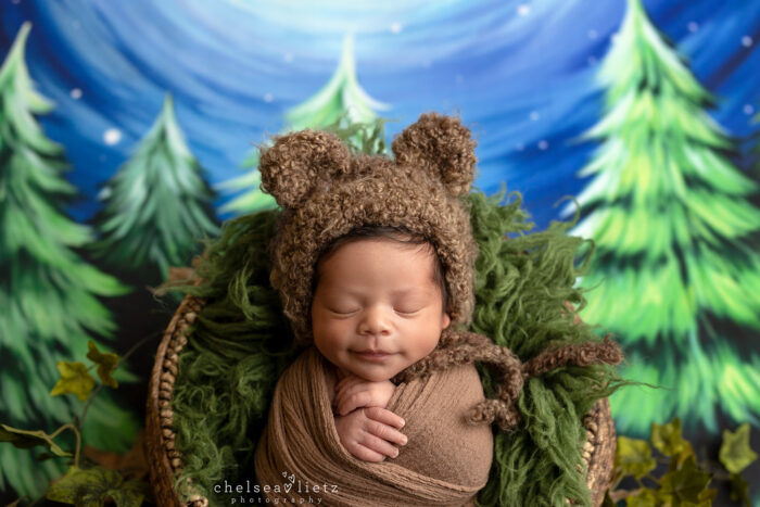 newborn photos baby pics bear